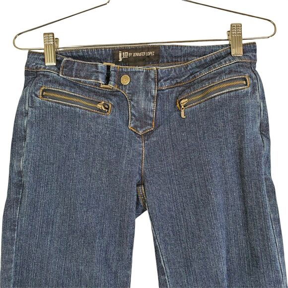 Jennifer Lopez JLO Womens Capri Jeans Size 1 Stretch Zippers No Pockets Juniors - Picture 3 of 7